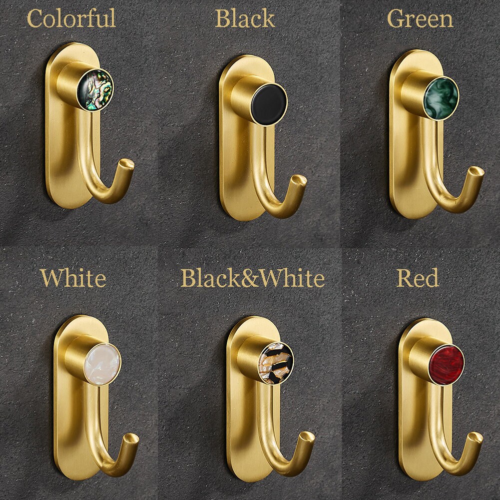 Solid Brass & Shell Wall Hooks Brass Coat Hook Modern Gold Etsy