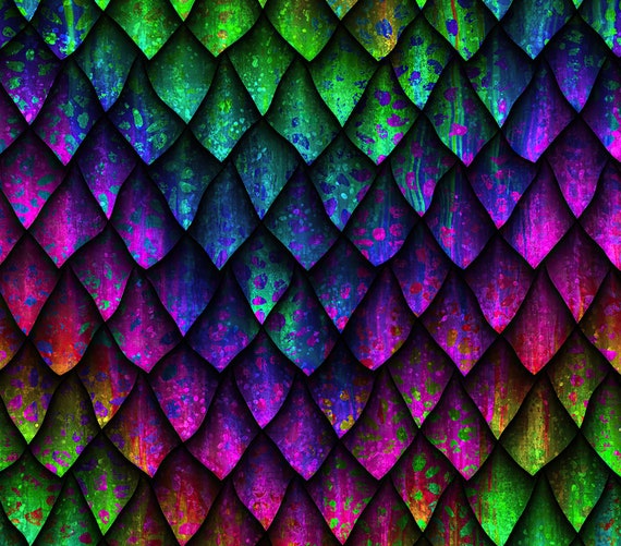 Rainbow Scales Printed Vinyl for Self Adhesive Vinyl Printed Etsy
