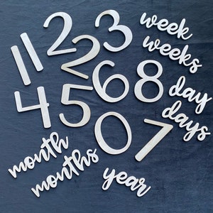 Laser Engraved Baby Milestone Markers: Photo Prop Cutouts