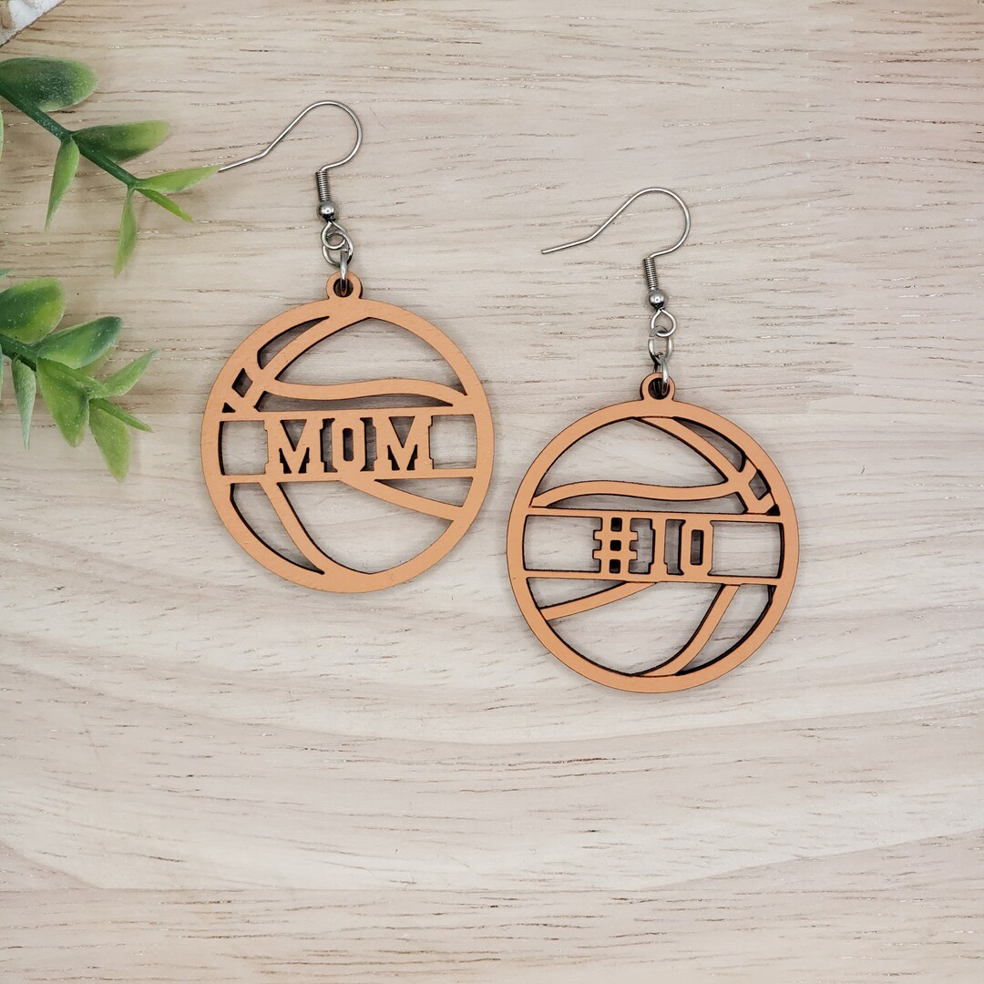 Custom Basketball Earrings Custom Sports Jewelry Customized Etsy