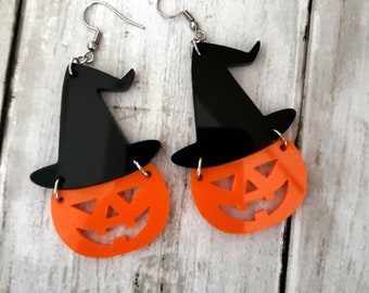 Witch Pumpkin Earrings