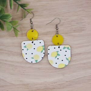 Lemon Earrings Dangle, Lemon Jewelry, Summer Jewelry, Summer Earrings Dangle, Gift for Women, Gift for Her, Lemon Gifts