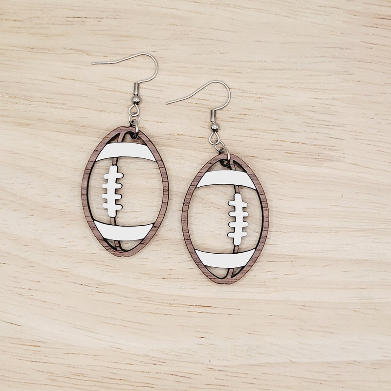 Football Earrings - Etsy