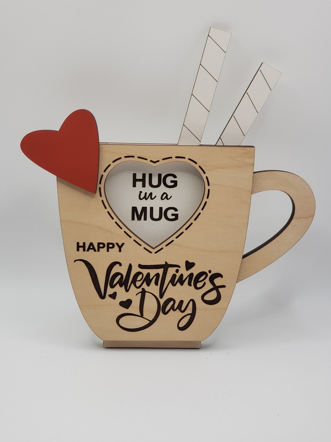 Valentine's Day Hug in a Mug Gift Card Holder, Coffee Mug Gift Card