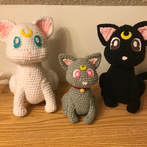 Luna, Artemis, and Diana Crochet Patterns - Sailor Moon Amigurimi