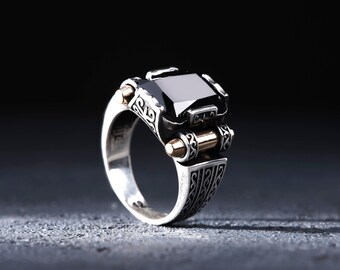 Silver Black Zircon Men's Ring, Square Stone Silver Ring, Silver Handmade Ring, Black Gemstone Ring for Men, Silver Mens Jewelry, Vintage - Etsy Silver Black Zircon Men's Ring, Square Stone Silver Ring, Silver Handmade Ring, Black Gemstone Ring for Men, Silver Mens Jewelry, Vintage - Etsy
