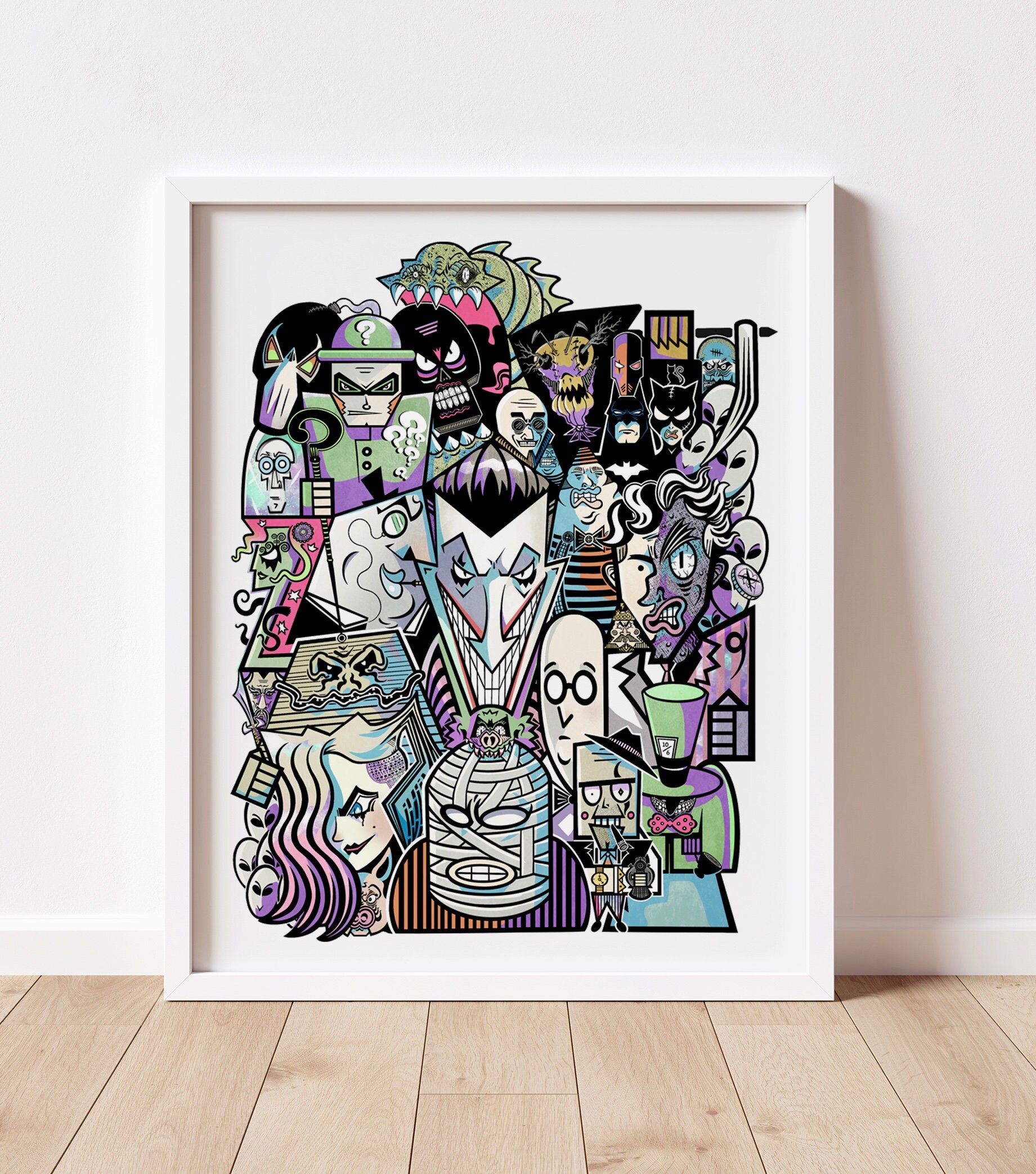 Batman Villains Poster Comicbook Fine Art Print Rogues - Etsy