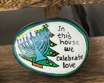 Christmas. Hanukkah. Interfaith Family. Holiday Greetings. Unique. Love. Gift.