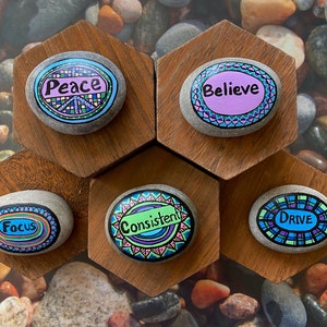 Inspirational Rocks, Word Rocks, Collectibles, Rocks, Unique Gifts, Colorful, Meaningful Rocks