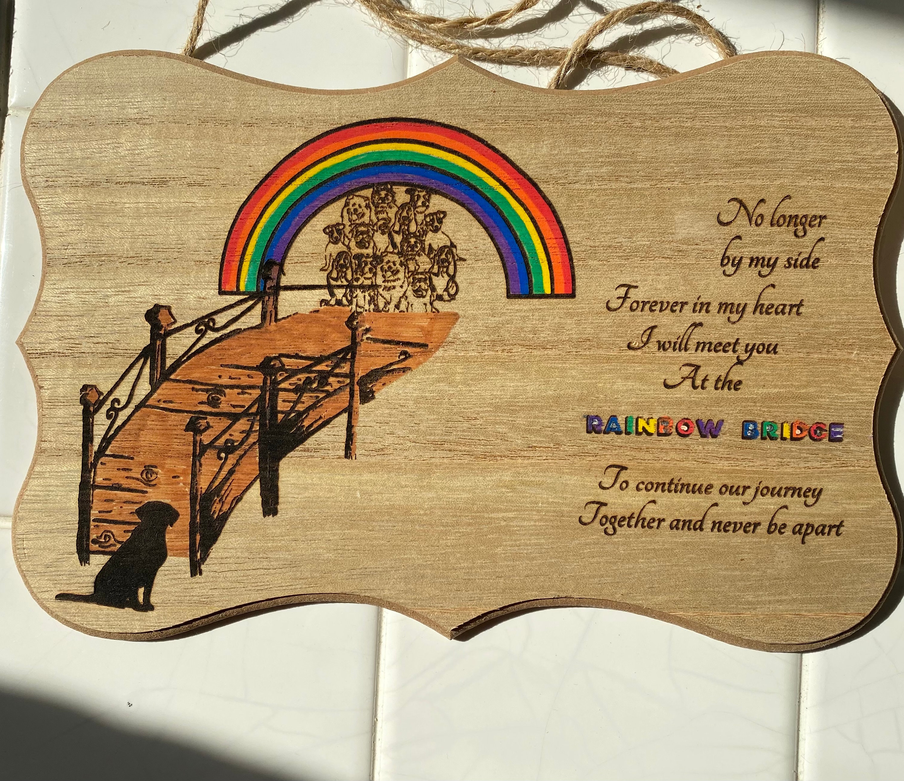 Rainbow Bridge Plaque Dog Memorial Cat Memorial Memorial Etsy UK