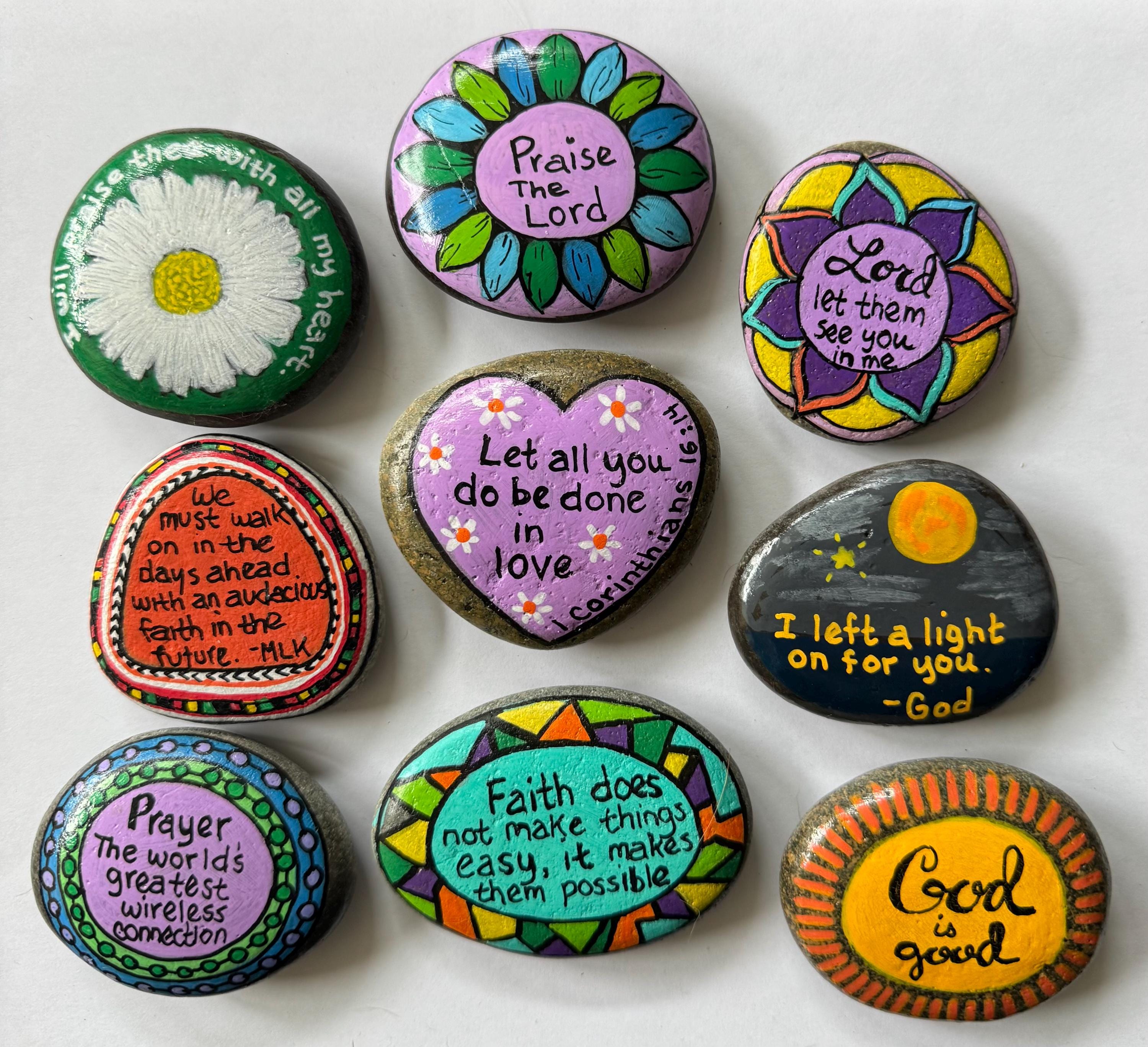Faith-inspired Painted Rock Collection – Hand Painted Inspirational ...