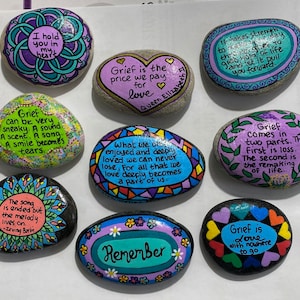 Grief and loss rocks/ Remembrance Rocks/Grief Rocks/ Sympathy Rocks/Loss