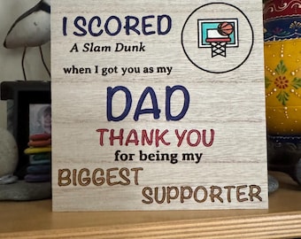 DAD GIFT - Wood Free Standing Block