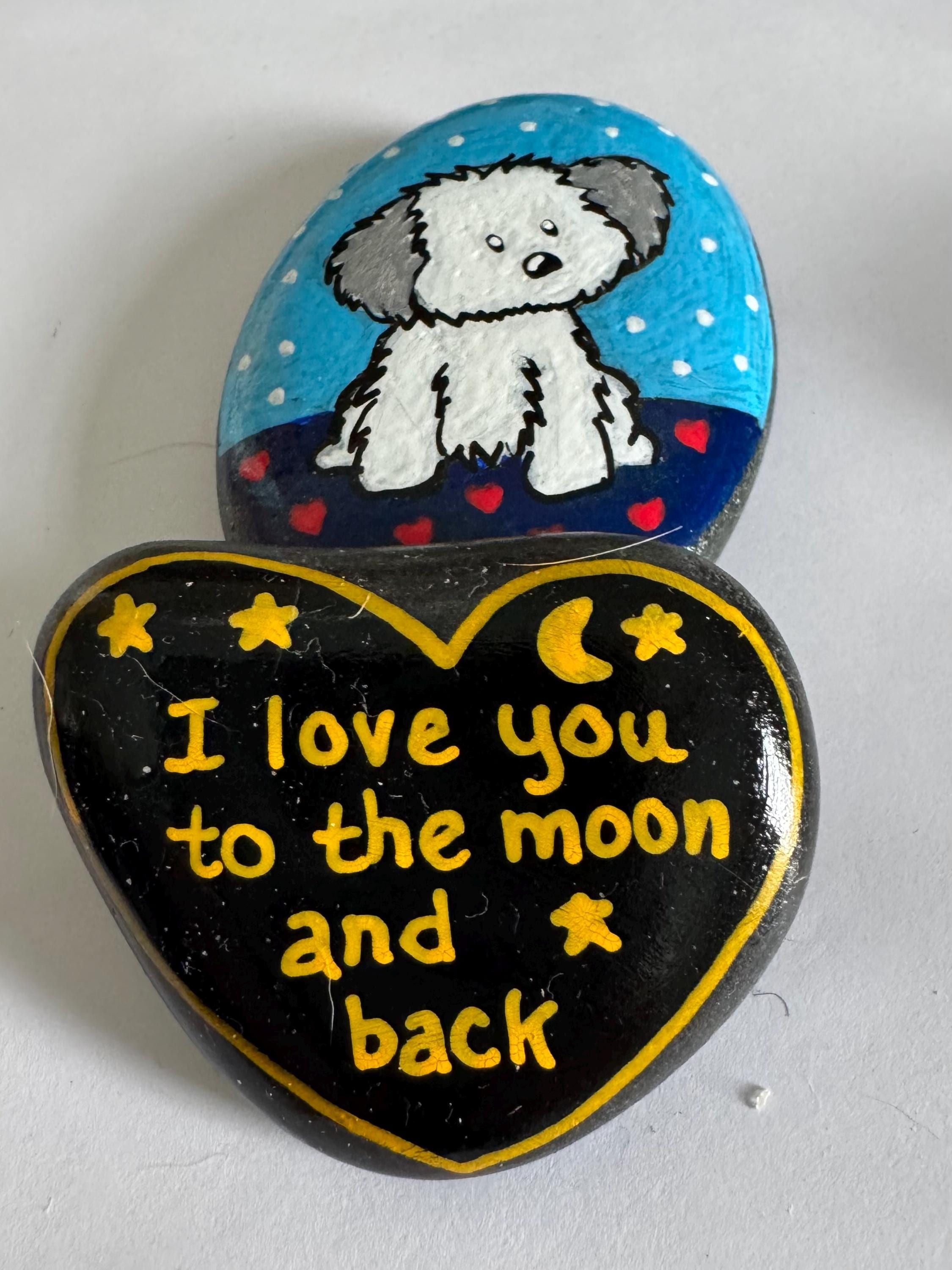 Hand Painted Love Rocks Set | Inspirational Painted Stones | Valentine ...