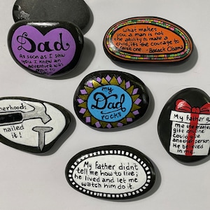 Dad Rocks / Rocks for Dad / Unique / Gift / Celebration / Pops ...