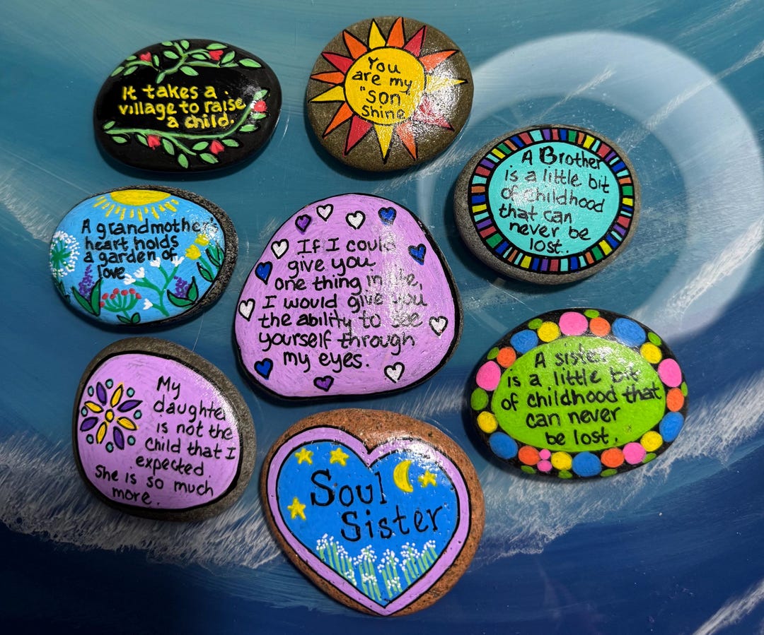 Family Themed Rocks - Etsy
