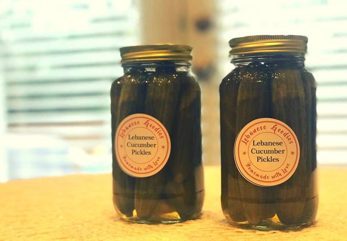 Pickles Combo Lebanese Cucumber Pickles 24oz Veggie Mix Etsy