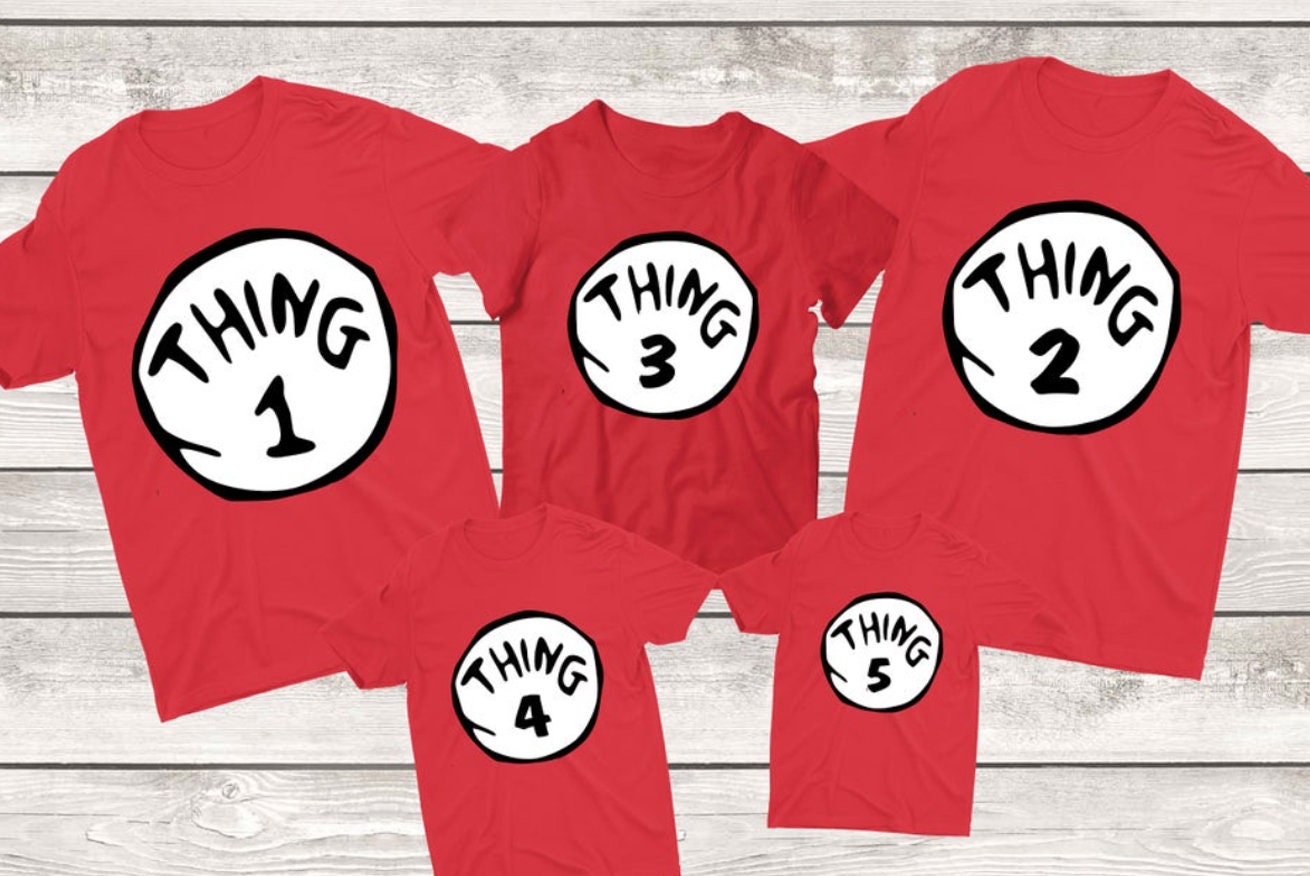 Thing 1 Shirt, Thing 2 (3,4..) Dr Seuss Personalized Shirts, Mom of a…