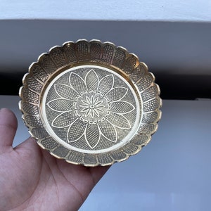 Premium Brass Intricate Engraved Gold Plate