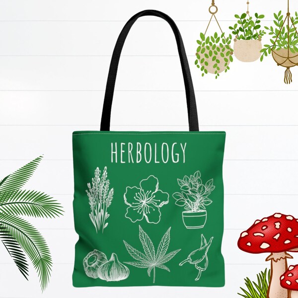 Herbology class tote wizard gift witches bag magical studies Collection hobby sack book-themed magic merchandise novel-inspired tote bag