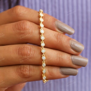 Ring set armband VVS ronde moissaniet armband delicate armband voor vrouwen luxe sierlijke armband bruidsmeisje gesimuleerde diamanten armband