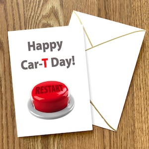 Carte Car-T Day, vierge à l'intérieur, 5 x 7.