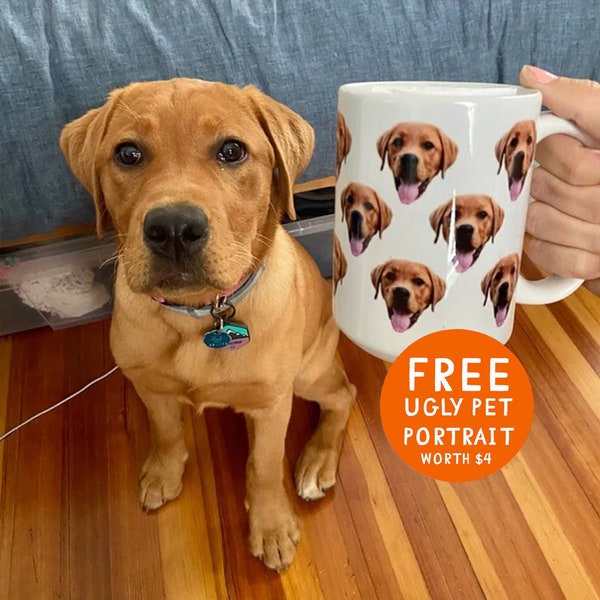 Custom Dog Face Mug Personalized Dog Face Pattern Mug Multiple Dog Face Mug Dog Mom Coffee Mug Dog Mom Christmas Gift Pet mug Christmas