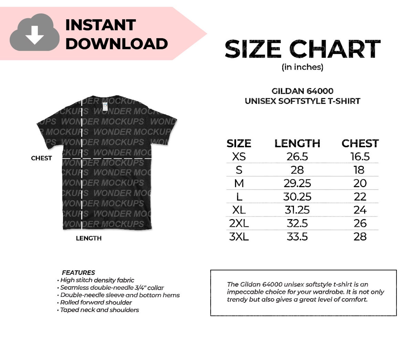 gildan-64000-unisex-softstyle-t-shirt-size-chart-for-printify-etsy-uk