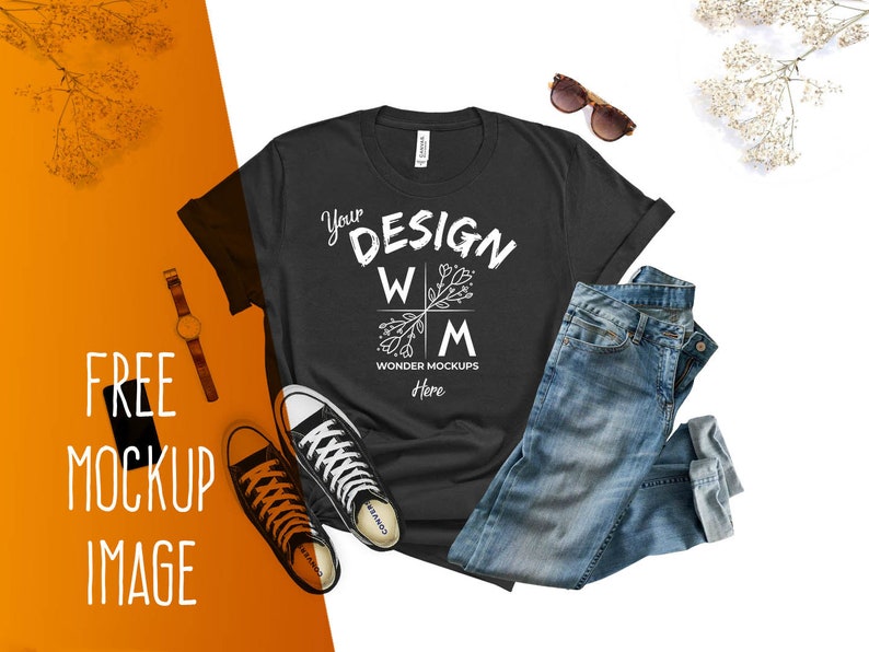 Download Bella Canvas 3001 Dark Grey Video Mockup 3001 T Shirt Flat Lay Etsy