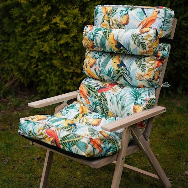 Chaise de jardin oreiller chaise longue coussin coussin de remplacement siège de chaise jardin extérieur/perroquets
