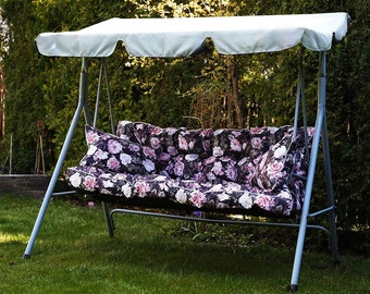 Garden Swing Seat Hammock Cushions Set Pads / roses