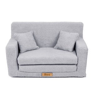 Mini sofa hand made personalised bed for children teddy Grey