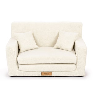 Mini Sofa handgefertigtes personalisiertes Bett für Kinder Light beige