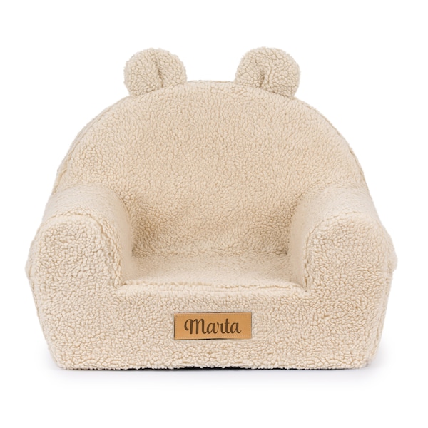 Asiento de espuma para niños, grabado para habitación de niños, silla para niños pequeños, sillón para niños, decoración ligera hecha a mano para sala de juegos, peluche