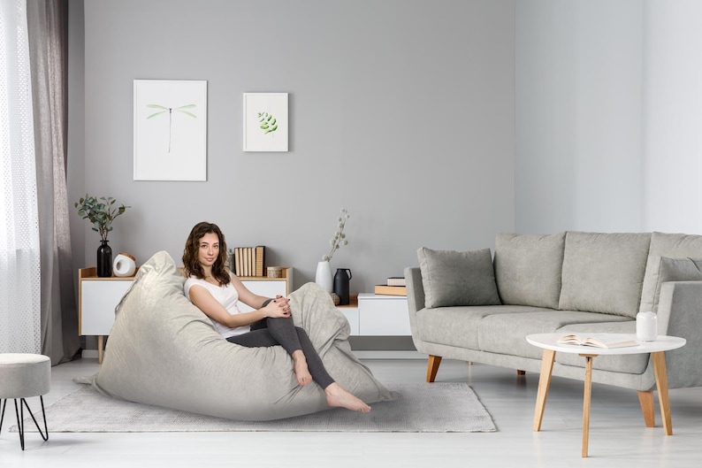 Bean Bag XXL Chair Giant EPS micro beads Furniture Bean Bag Big Sofa Extra pillows free of charge zdjęcie 1