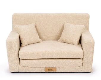 Mini sofá hecho a mano cama personalizada para niños osito