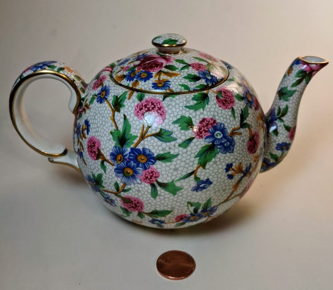 Royal Winton Grimwades 'Old Cottage' Chintz Teapot Etsy