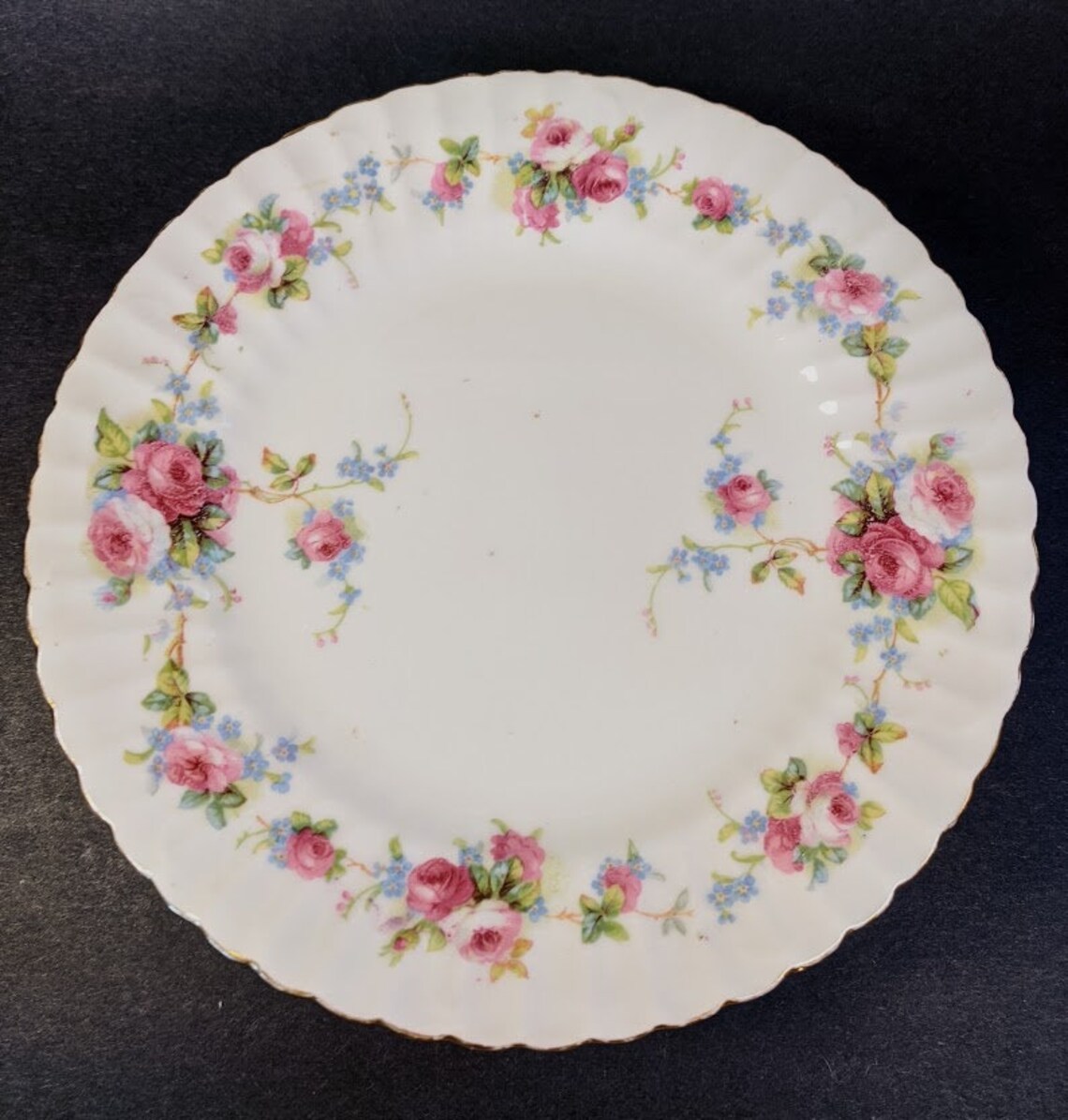 Antique Floral Bread Plates Fenton China E Hughes & Company Etsy