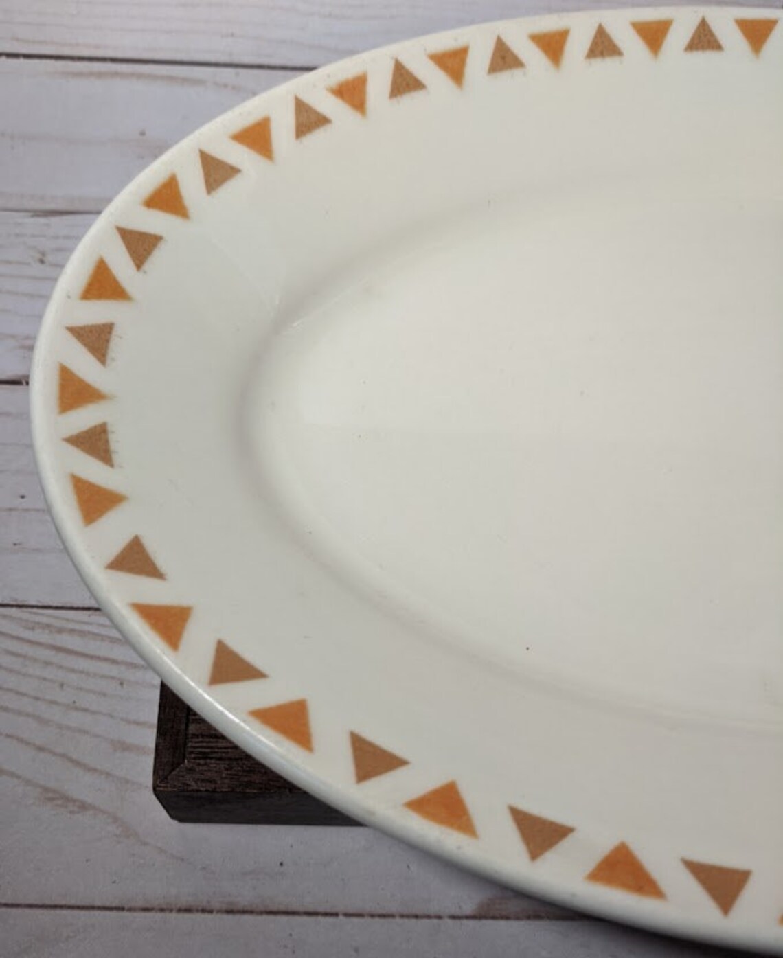 Homer Laughlin Ironstone Plateau avec un motif triangle Etsy France