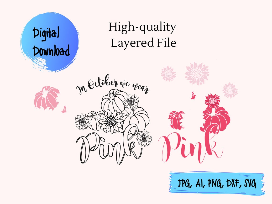 Pink Pumpkin / SVG / High Res 300dpi / PNG / Vector | Etsy