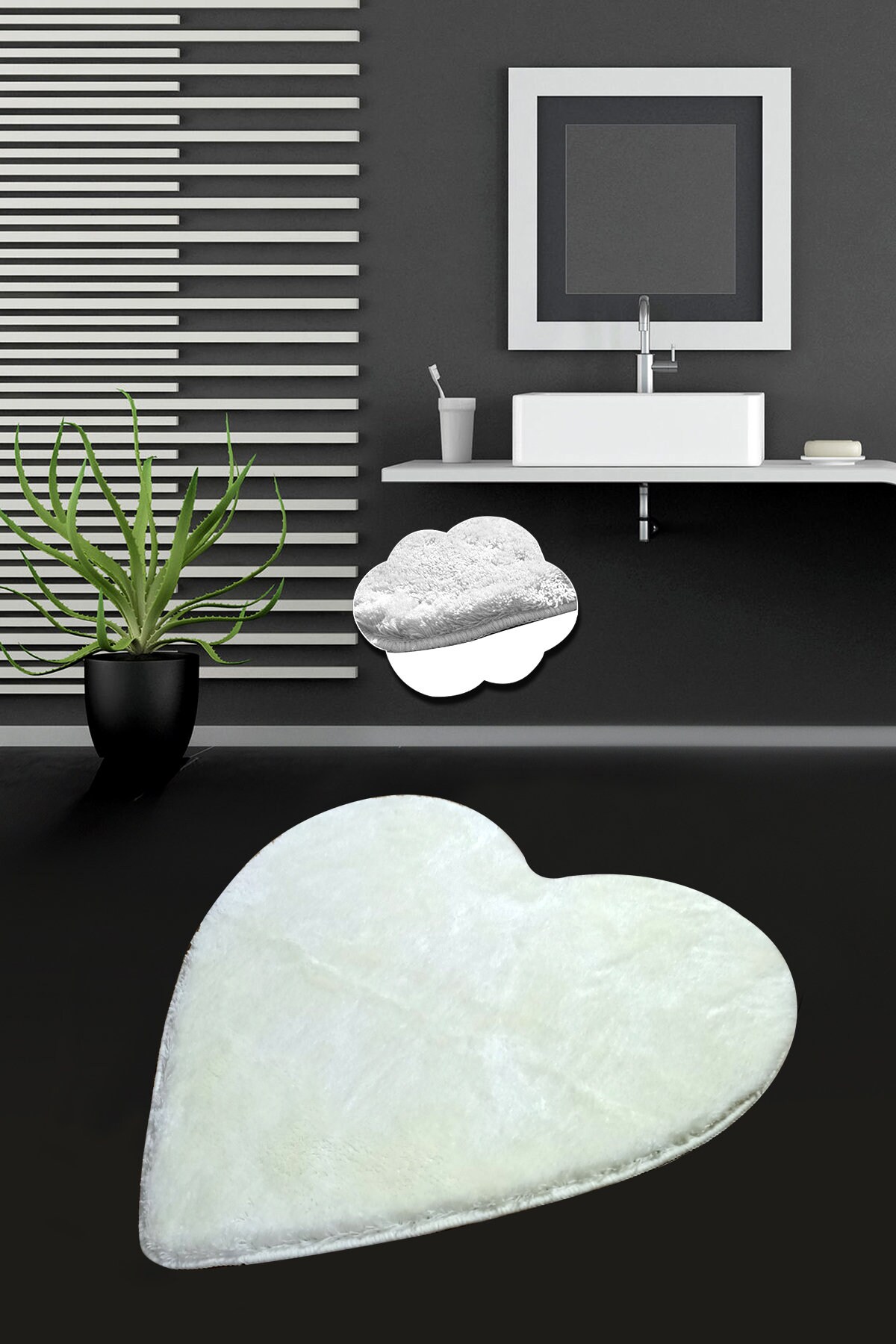 FLUFFY HEART RUG / Pink Ultra Soft and Fluffy Heart Shaped Etsy