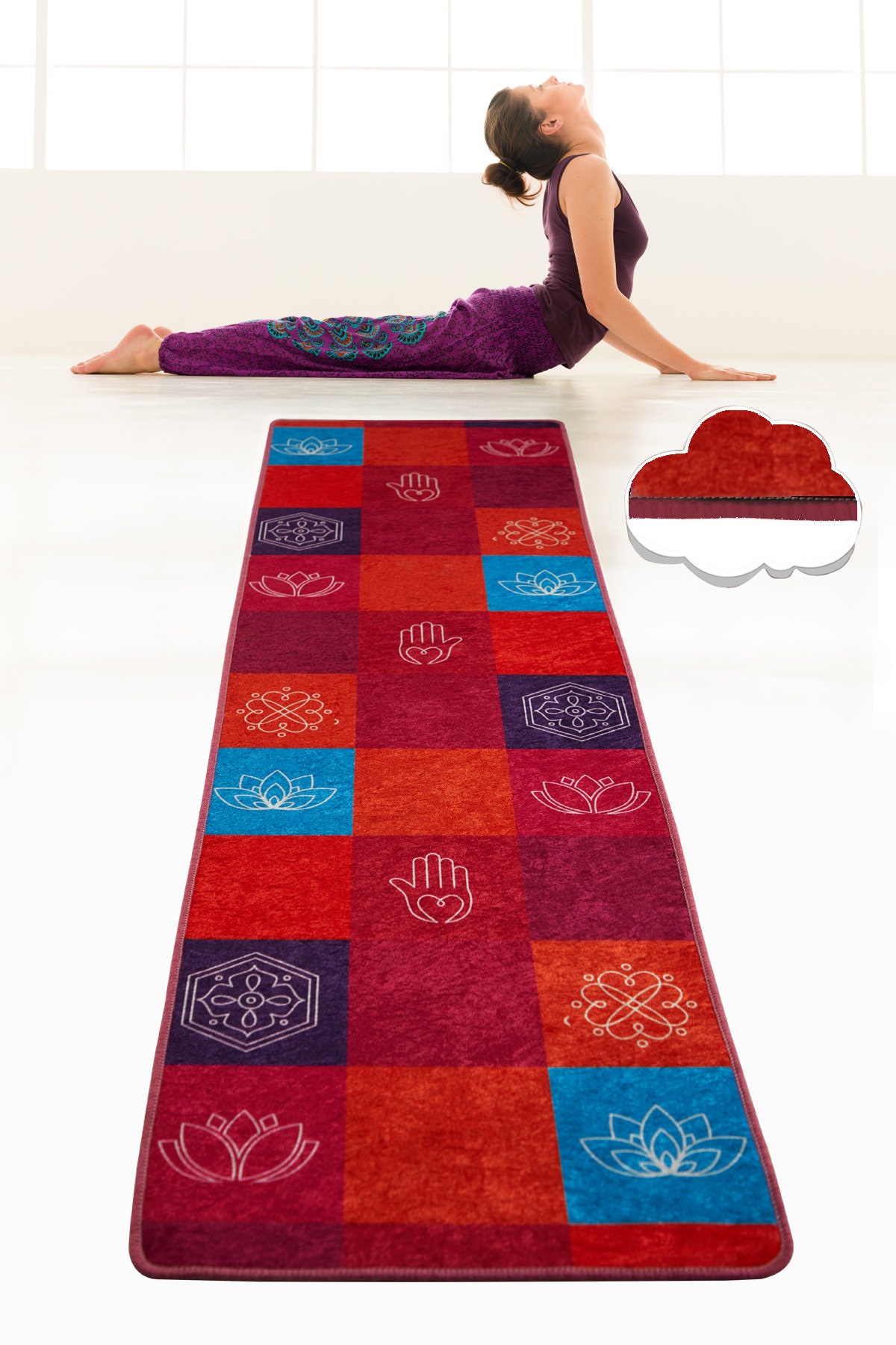 YOGA and MEDITATION CARPETS / Yoga Gifts Nonslip Yoga Themed Etsy
