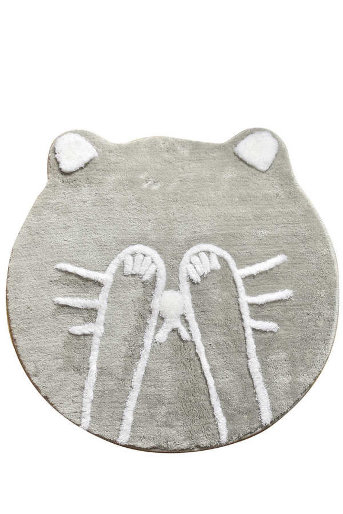 FLUFFY CAT RUG Shaggy Circle Cat Shaped Rug Nonslip Fluffy Etsy