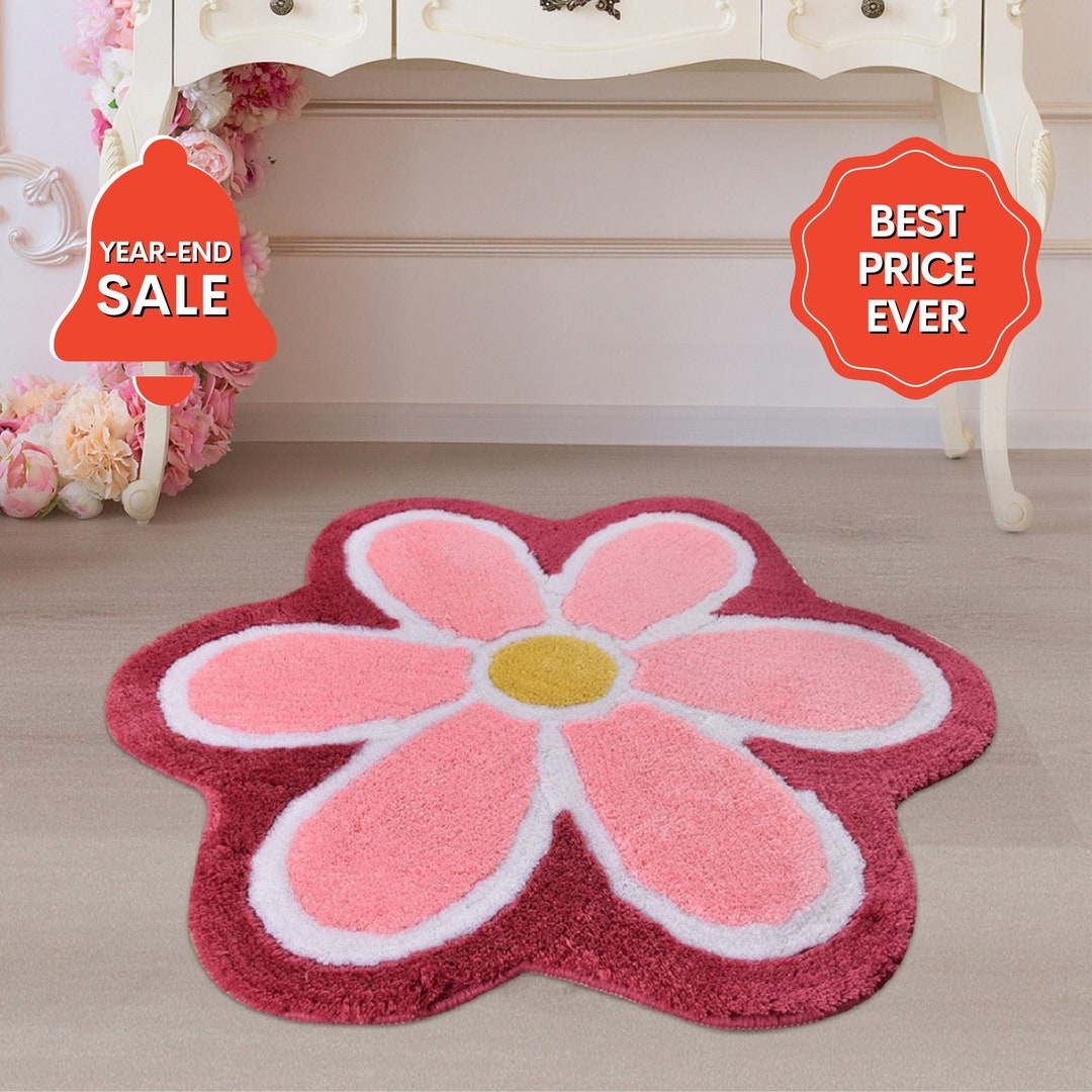 FLUFFY FLOWER RUG / Color Options Ultra Soft and Fluffy - Etsy Australia