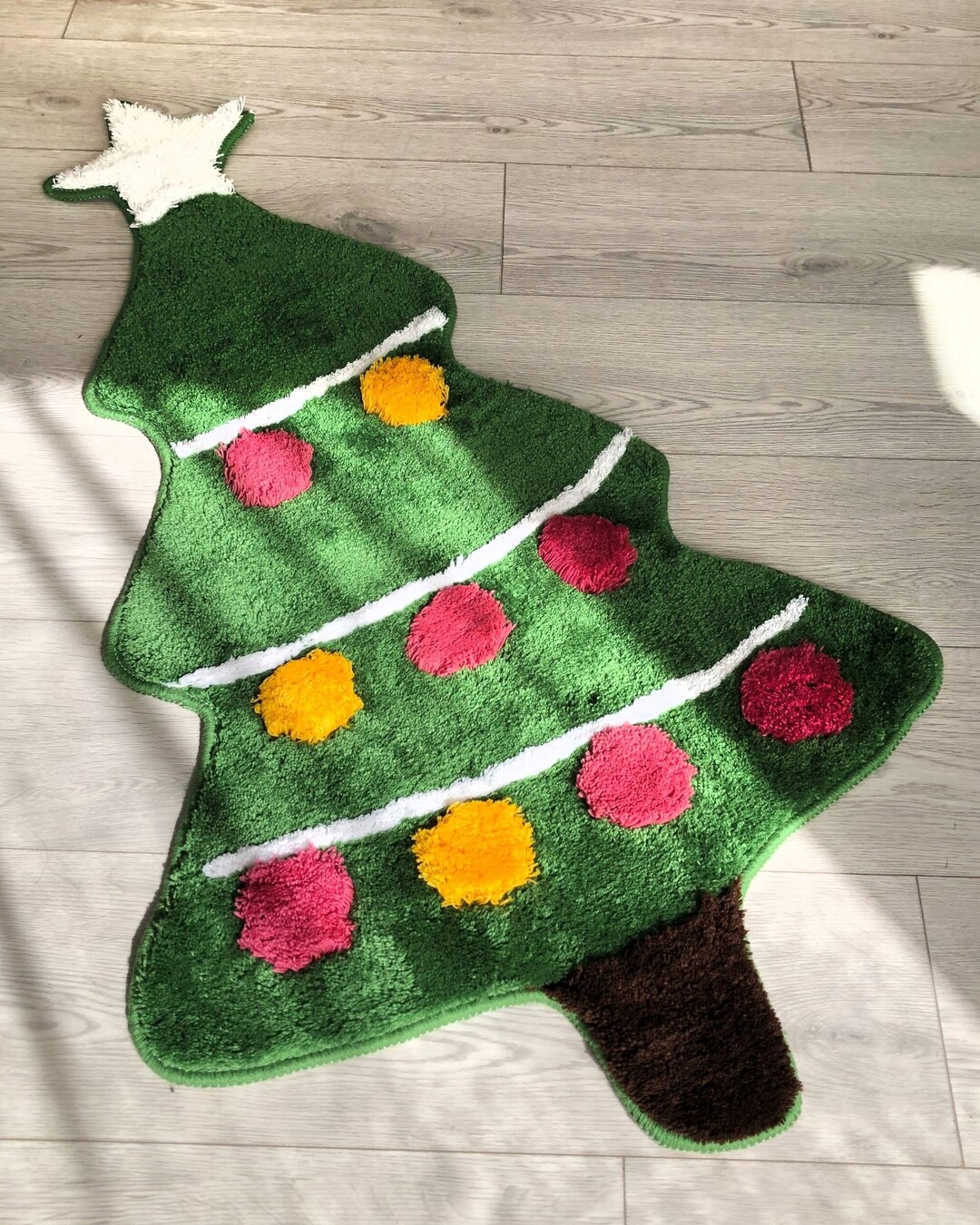 CHRISTMAS TREE RUG Tufted Christmas Tree Bedroom Etsy