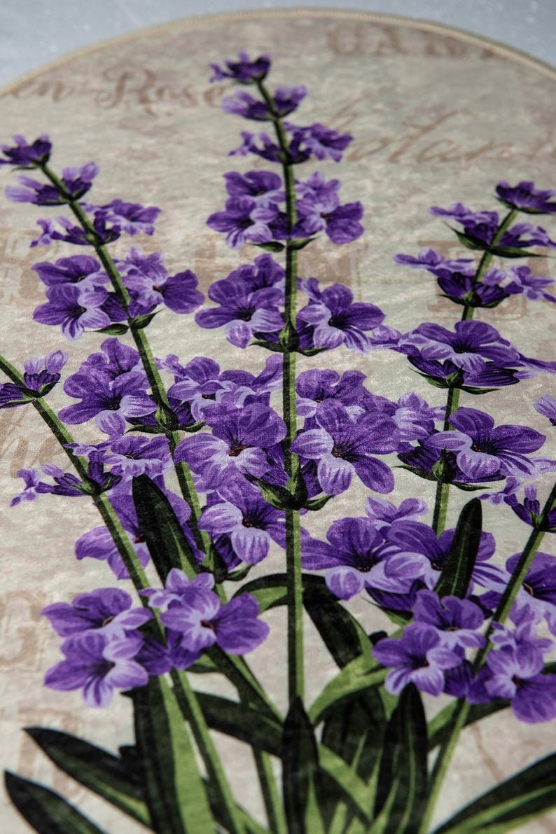 LAVENDER BATHROOM MAT Set of 3 / Purple Bathroom Set Lavender Etsy