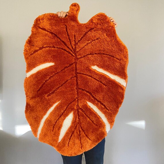 FLUFFY MONSTERA RUG Monstera Decor Rug 100 Acrylic Ultra Etsy