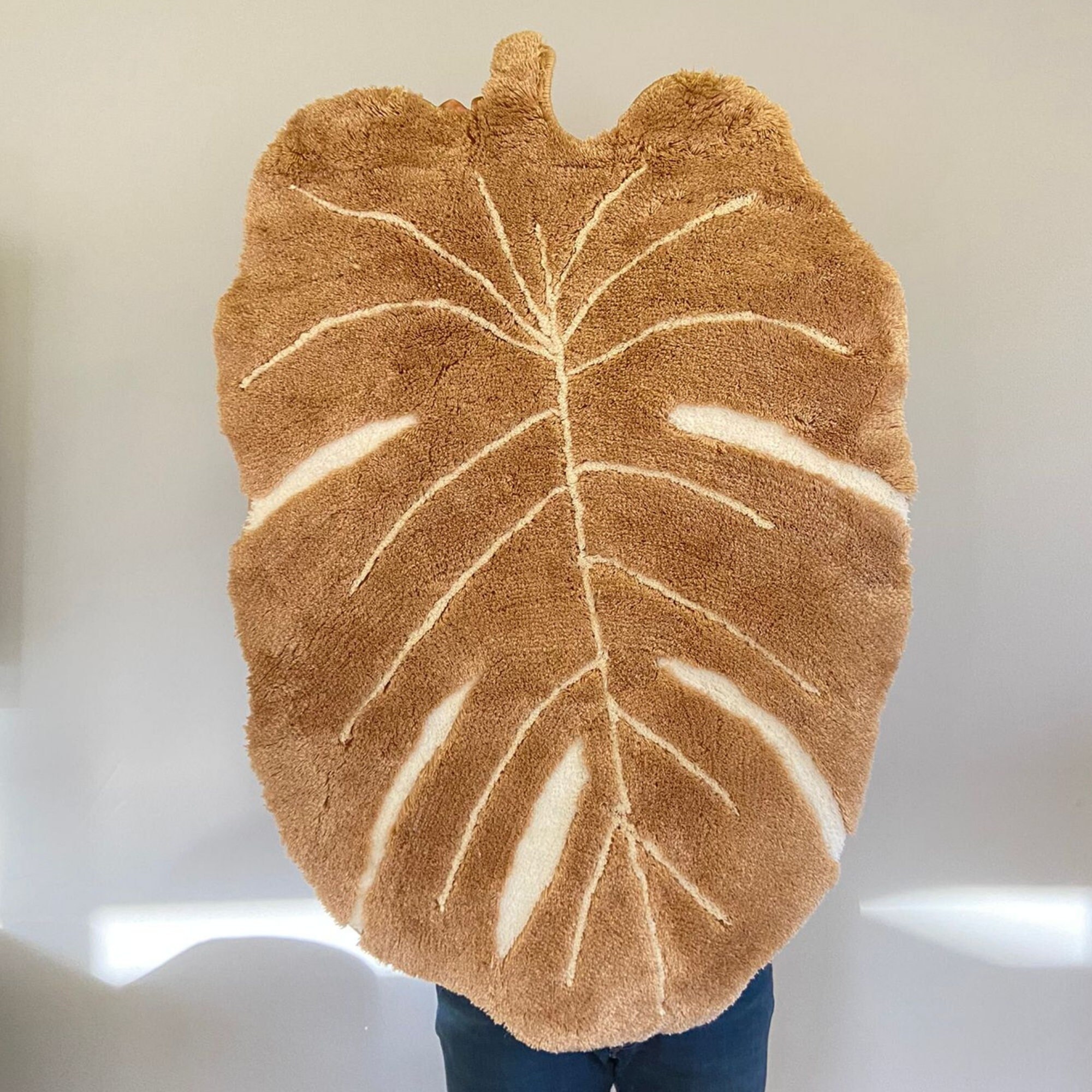 FLUFFY MONSTERA RUG Monstera Decor Rug 100 Acrylic Ultra Etsy