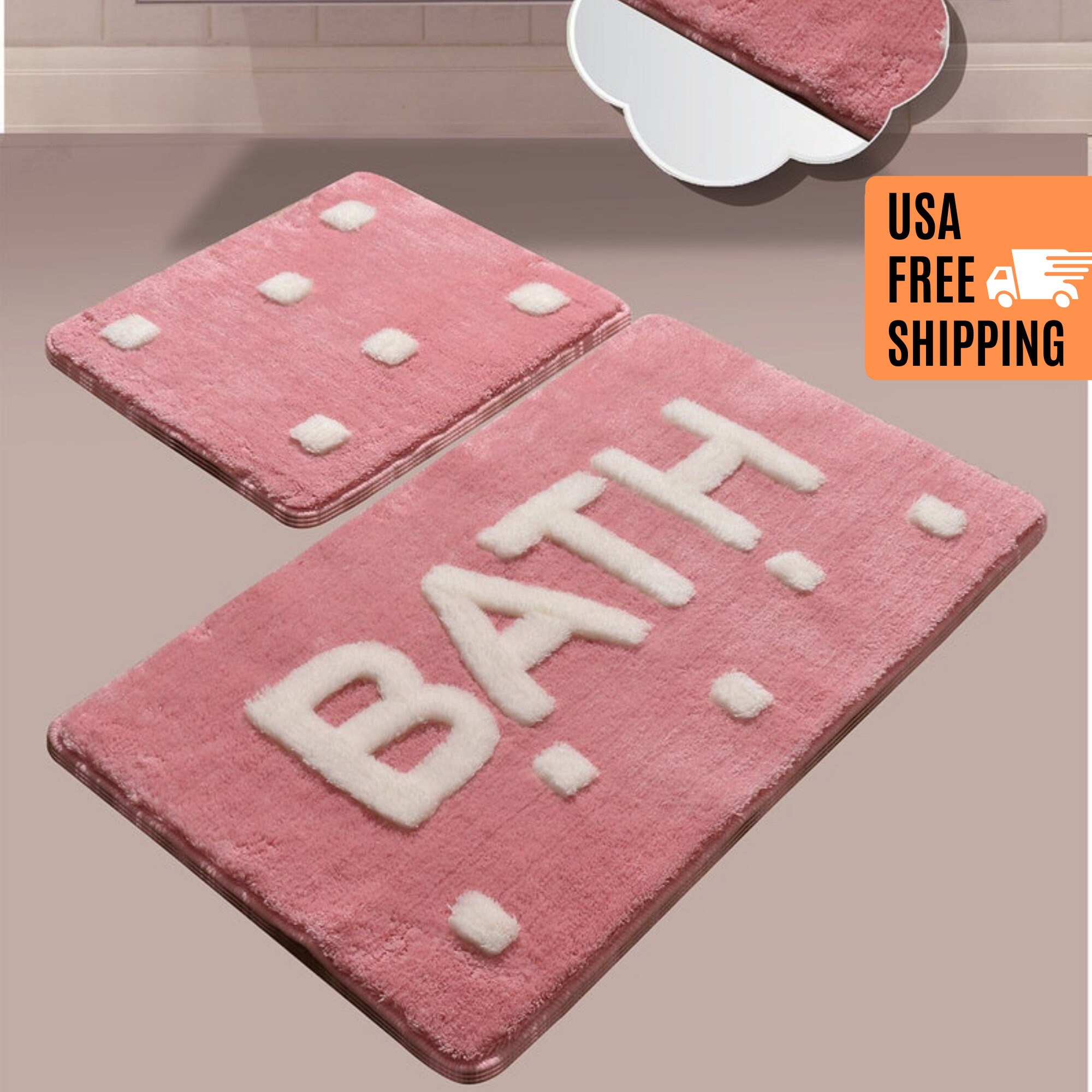 FLUFFY BATHROOM SET 2 Pieces / 3 Color Options Super Soft and Etsy