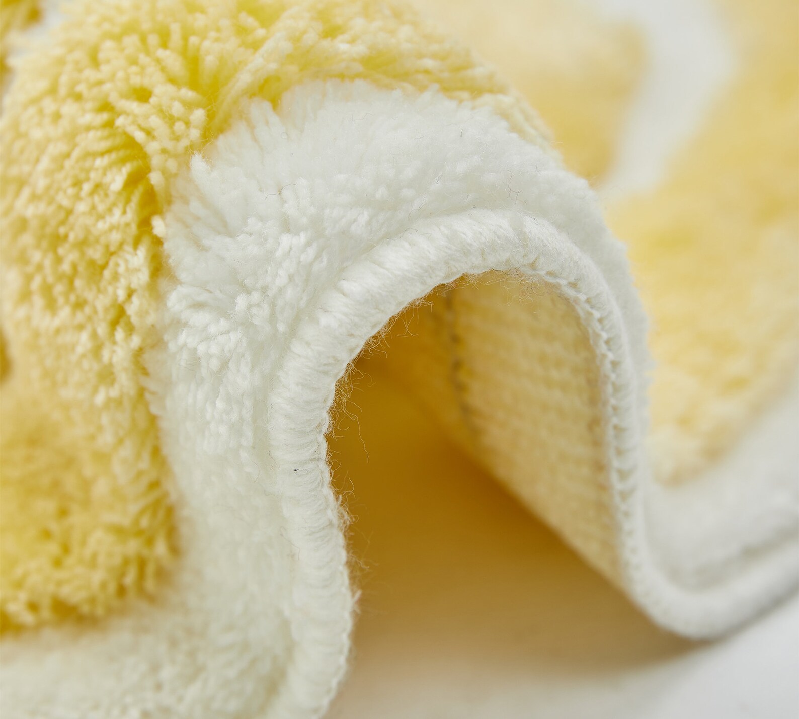 SHAGGY YELLOW RUG / Circle Fluffy Lemon Rug Shaggy Accent Etsy